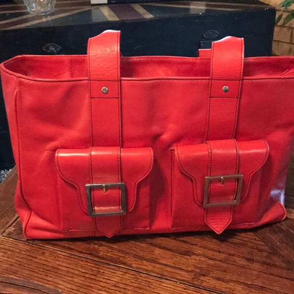 Kenneth Cole Handbags - Kenneth Cole red leather shoulder bag